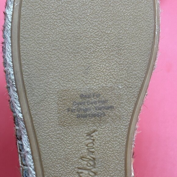 Sam Edelman Kesia Animal Print Real Fur Espadrille Loafers Flats Size 5.5M NWOB - Picture 13 of 13